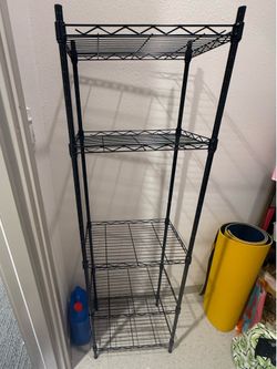 Black Storage Shelf 5 Tier