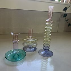Rainbow Candle Holders 