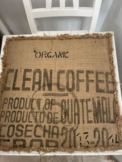Home Decor, Burlap And Wood Framed