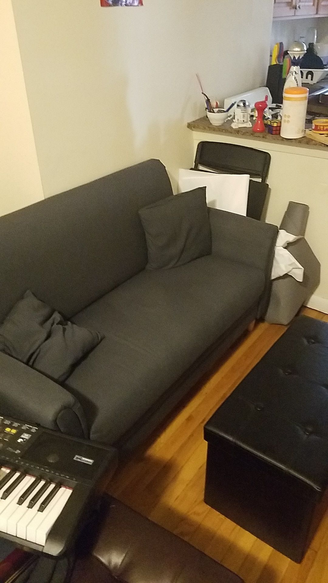 Couch & storage ottoman