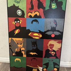 DC Characters Framed Wall Decor