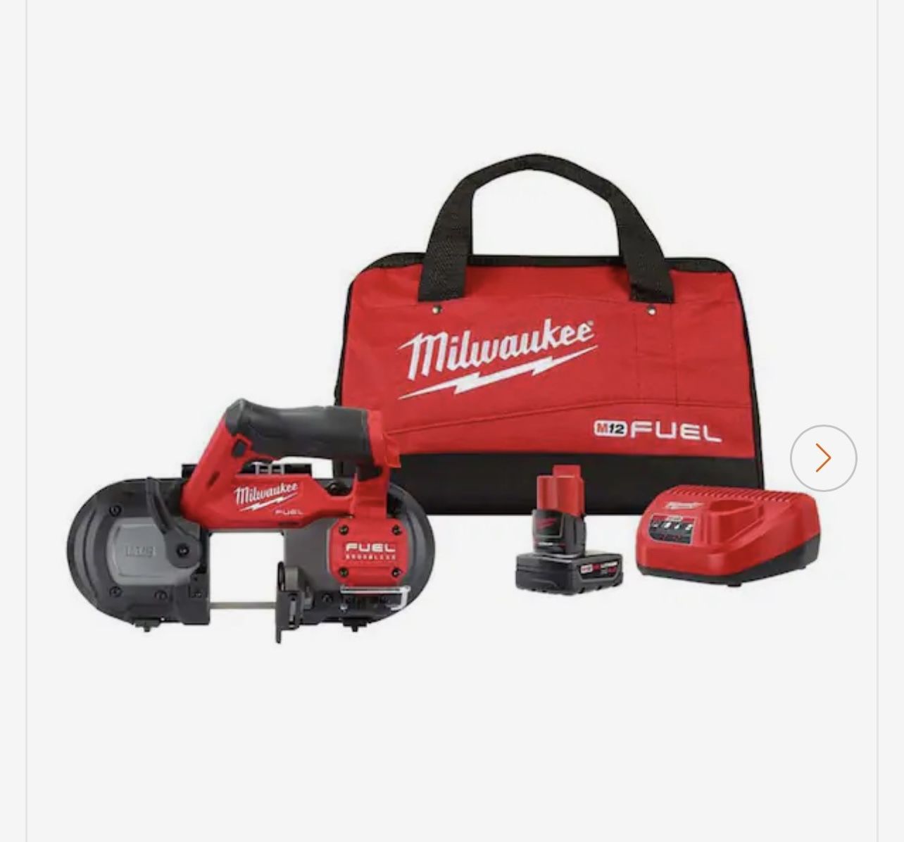 Milwaukee Compact Band Saw XC Kit with One 4.0 Ah Battery, Charger and Bag