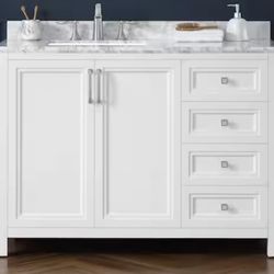 Sandon 48 in. Single Sink White Bath Vanity