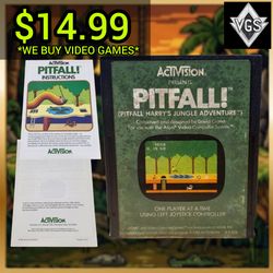 Activision Pitfall! Atari 2600 Cartridge & Manual 1982 AX-018 Used