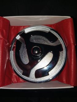 Chrome 45 RPM Record Adapter SpinnerRolling Stones belt buckle.