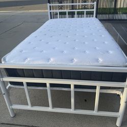 Nice all Iron twin bed with good mattress