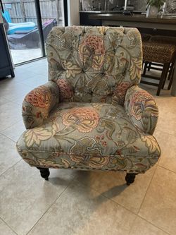Pier One Gorgeous Floral Print Accent Chair