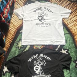 white/black bape shirt