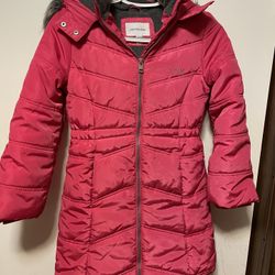 NWOT Calvin Klein puffer jacket pink girls size 8/10