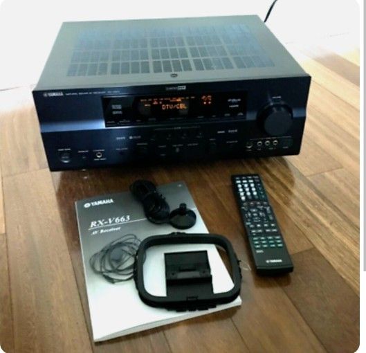 Yamaha RX-V663 Surround Sound AV Receiver,  7.2 or 5.2 Channels,  Dual Zone 
