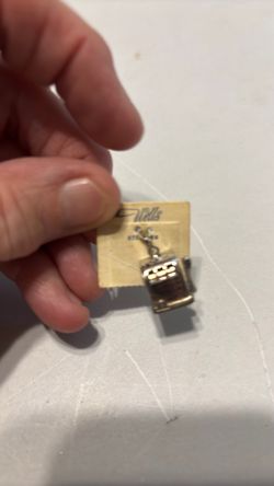 Vintage Sterling Mechanical Slot Machine charm movable handle