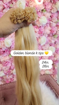 Golden Blonde Hsir extensions