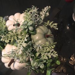 Fall Artificial Plants In Mirror Vases. 