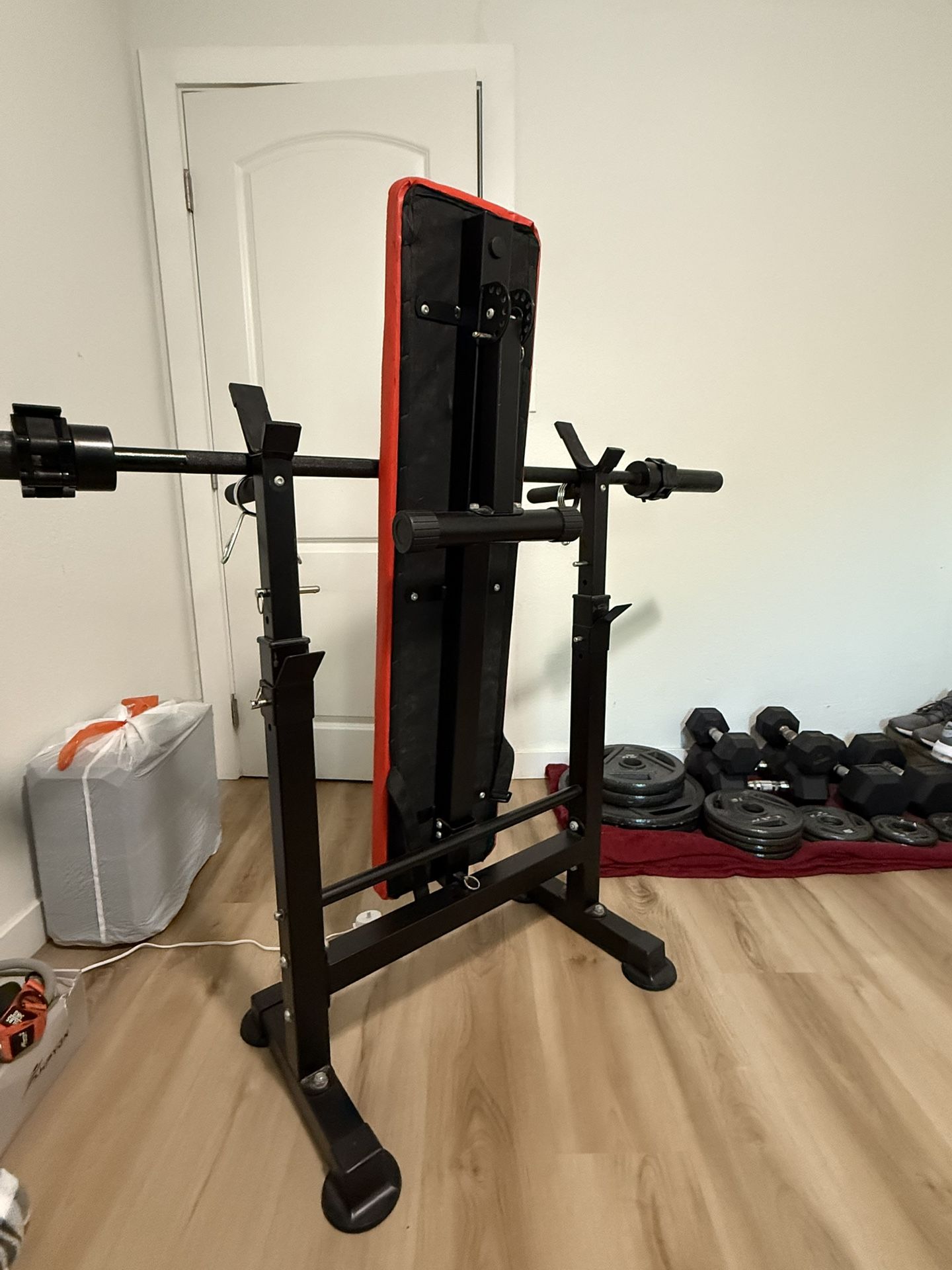 Adjustable Bench Press (Bar And Weights Included)