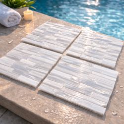 Modern Linear Glass Mosaic Tile – 25 Sheets