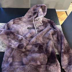 Purple fleece hoodie size xl 