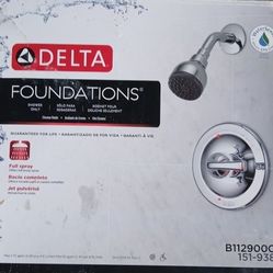 Delta Foundations Single Handle Shower Faucet & Rough in- valve Chrome B112900