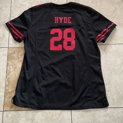 NFL 49rs Carlos Hyde #28 Football Jersey