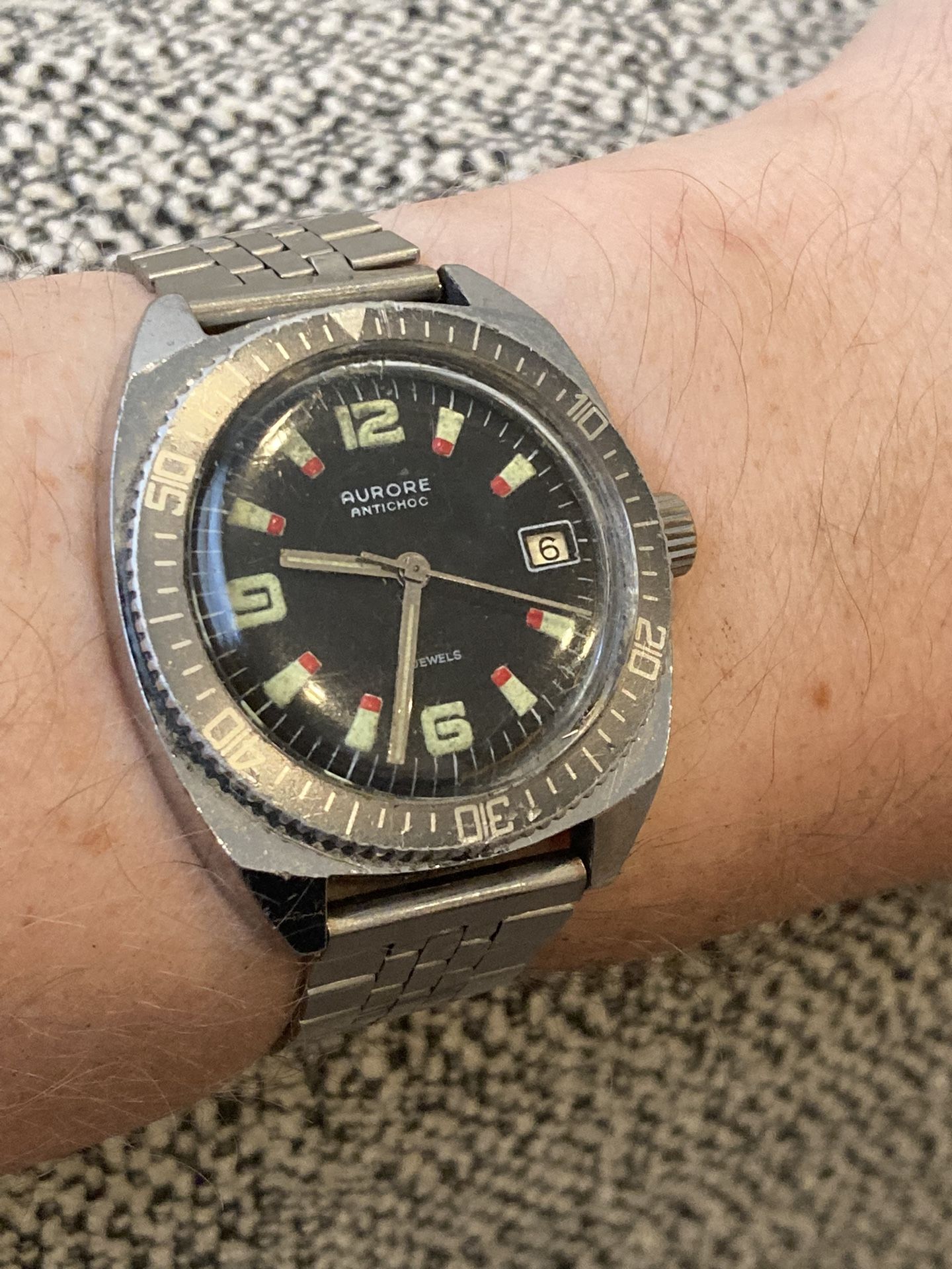 Vintage Mechanical Diver Watch Aurore