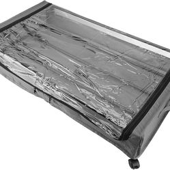 Bed storage with wheels