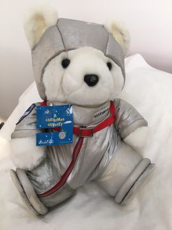 Collectible plush Christmas father bear