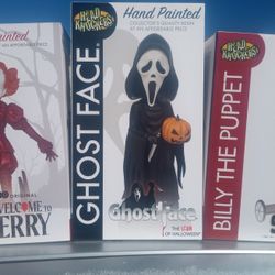 NECA HEADKNOCKERS HAND PAINTED SET OF 3