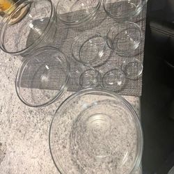 Clear glass bowls (10 pieces)