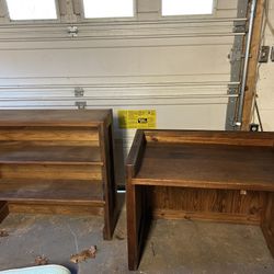 Desk with Bookshelf Top