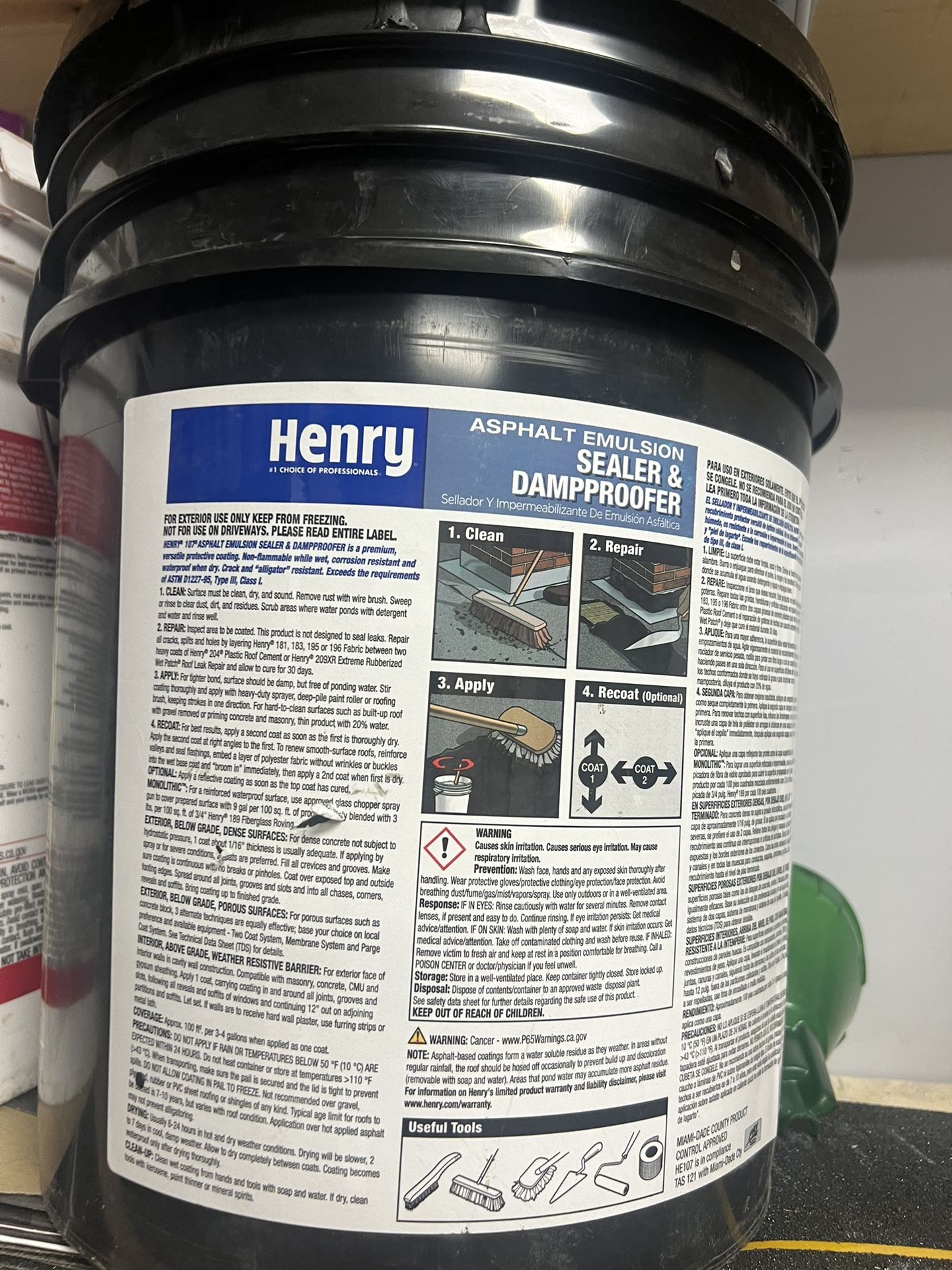 Buckets Of Paint, Henry And Killz 5 Gallon Buckets