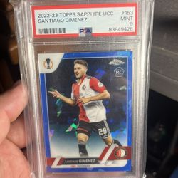 2022-23 Topps Sapphire UCC Santiago Gimenez PSA 9