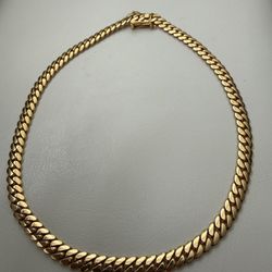 8mm 14k Cuban Link Chain 