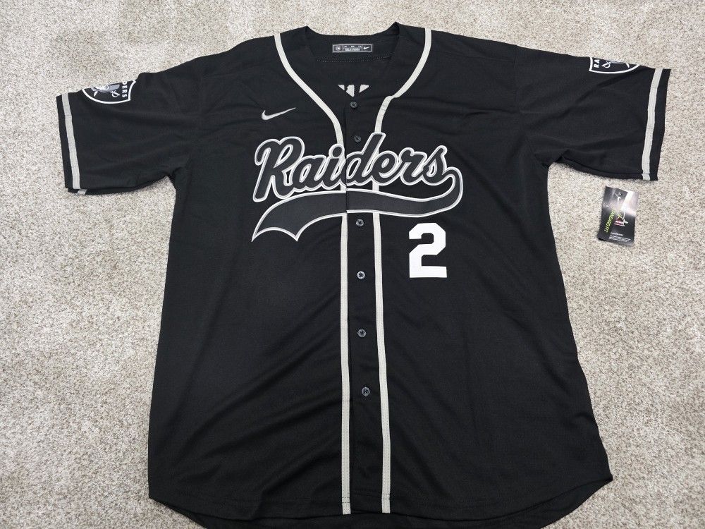 ASHTON JEANTY #2 OAKLAND RAIDER Crossover jersey---size (XXL)