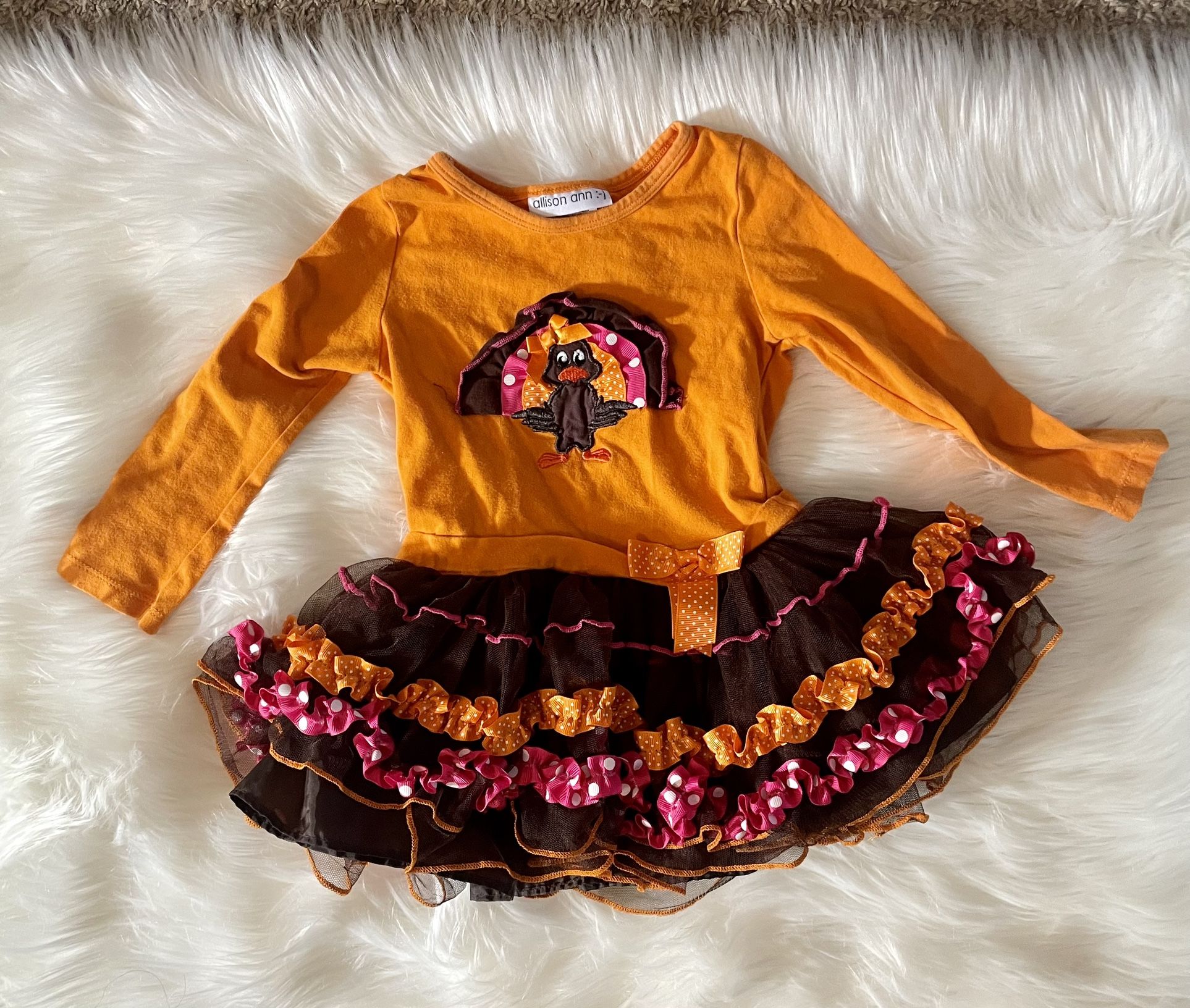 Adorable Toddler Girl Thanksgiving Tutu Dress 3t