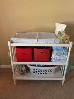 White Baby Changing Table & Pad