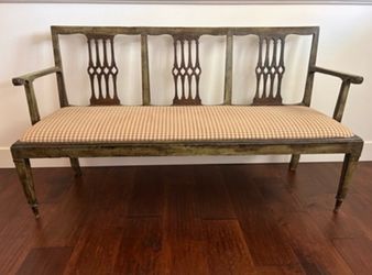 Three-chair back settee/bench