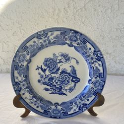 Vintage Blue Pheasant Plate