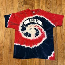 Vintage Retro Philadelphia Tie Dye T-Shirt Mens Adult Large Casual Tee Top