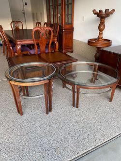 Glass Top Coffee Table and End Table