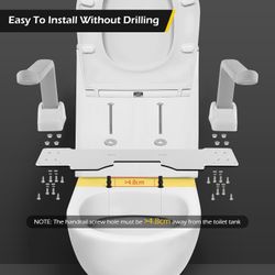 Toilet Safety Rails Compact Adjustable Toilet Bars