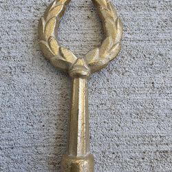 Vintage Brass Curtain Rod Finial Laurel Wreath Topper 4” Decorative