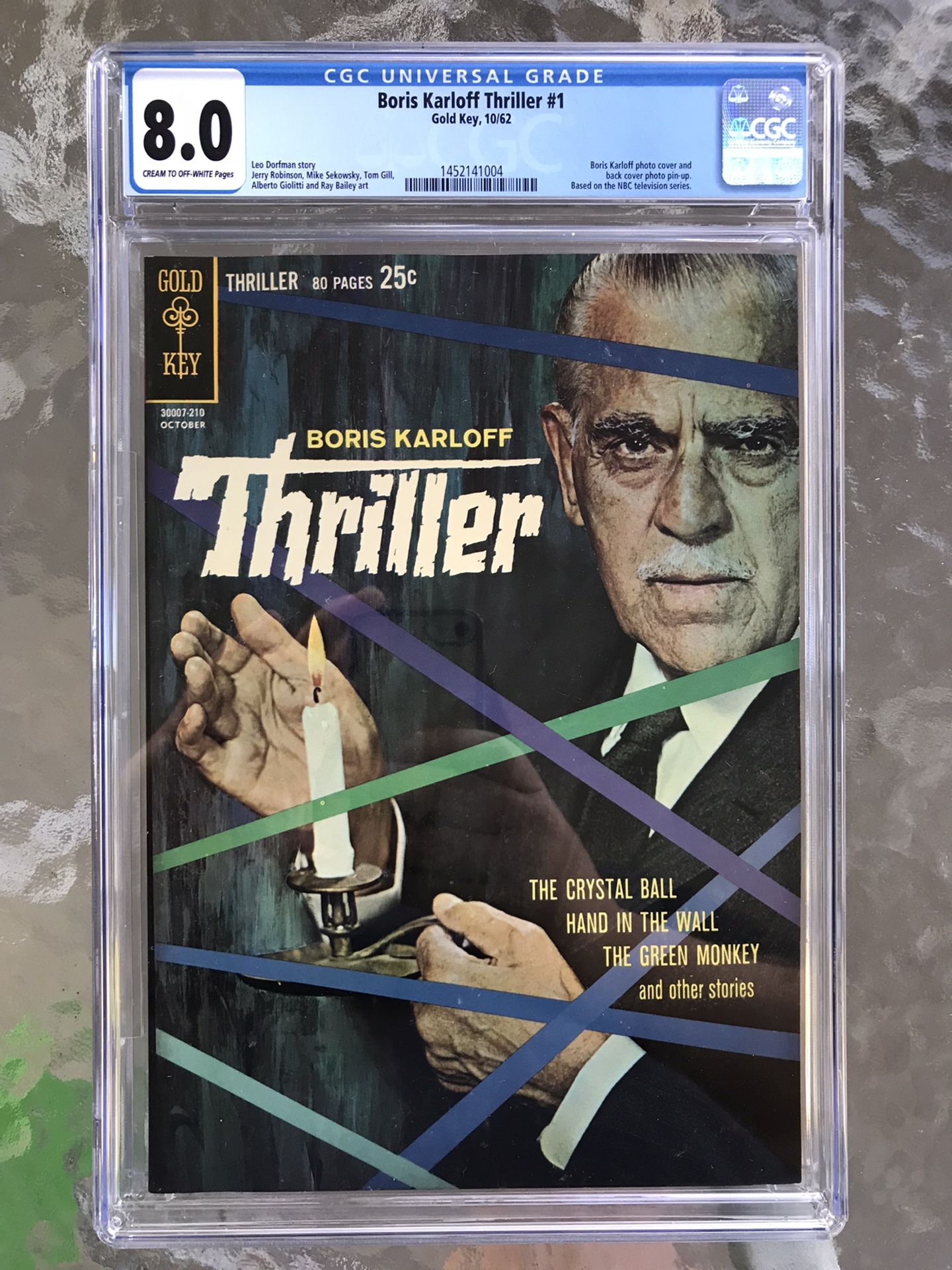 Boris Karloff Thriller #1 (1962) CGC 8.0 — Gold Key Karloff Photo Cover