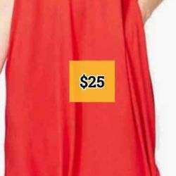 Large Size Women's Summer Dress..Red Only
