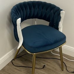 ✨ Brand New Blue Velvet Dining Chairs (Set of 2) – Never Used! ✨
