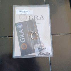 925 Sterling Silver Moissanite Ring 2 Carats