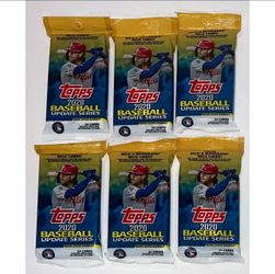 (6) 2020 Topps Update Series Baseball Value Packs MLB Packs 6 Pack Lot Fat Packs Cello Packs