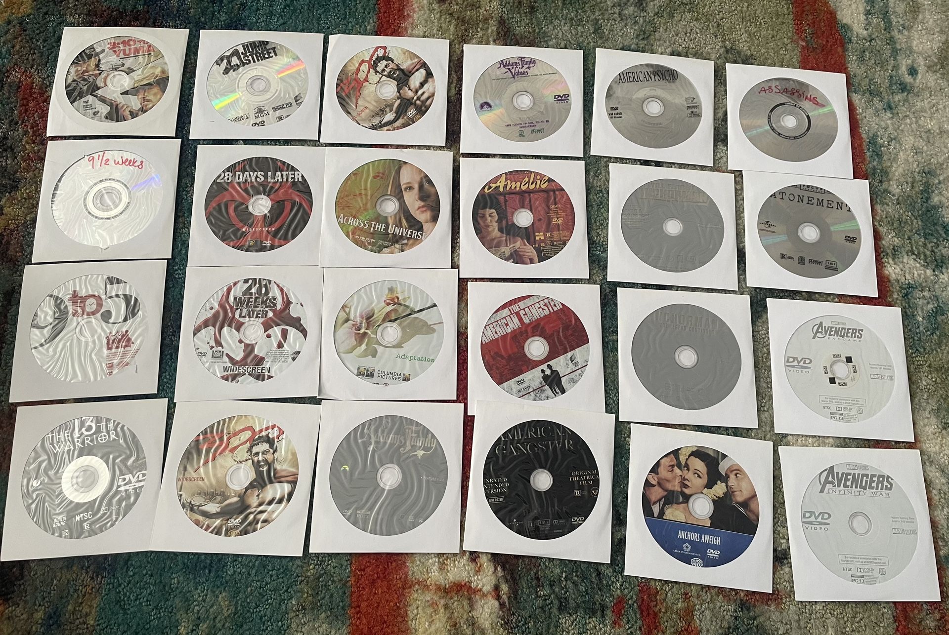 275 plus dvds - 1 for $1   OR   6 for $5.