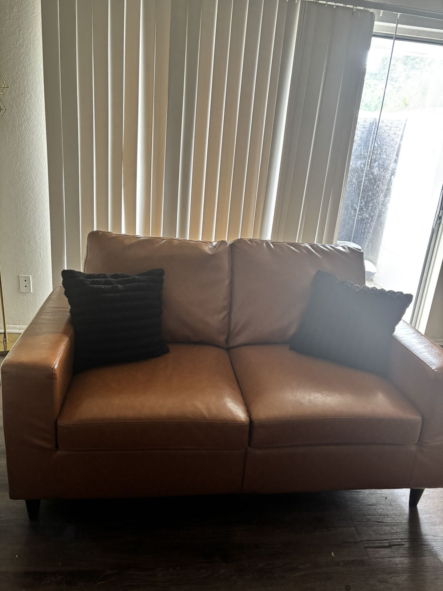 Burnt Orange  Love Seat Sofa 