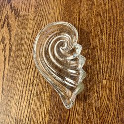 Vintage Mikasa Shell/Wave/Angel Wing Crystal Serving / Candy Dish