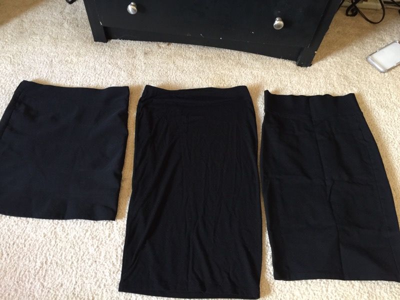 Black pencil skirts