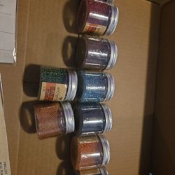 9 New 2oz Jars Of Beads